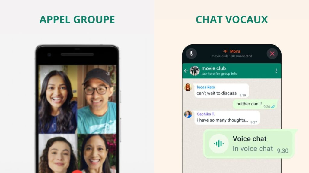 Comparatif Appel de Groupe et Chat Vocaux