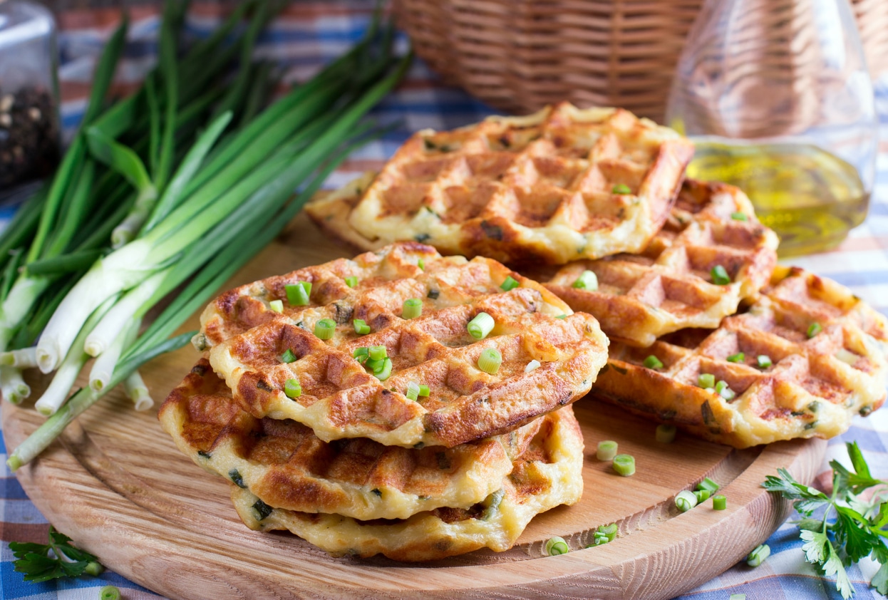 gaufres à la purée de pommes de terre